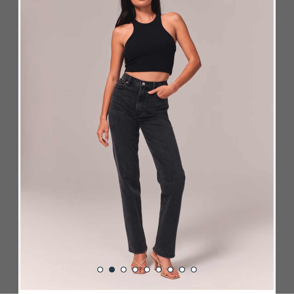 Abercrombie 90s High Waisted Straight Leg Jeans